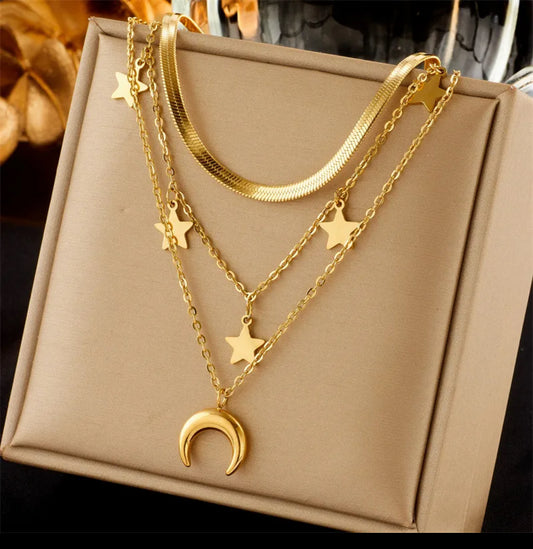 Stainless Steel 'Baby' Necklace with Wing Design"